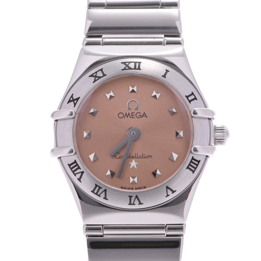Omega Salmon Stainless Steel Constellation Mini My Choice 1561.51 Women's Wristwatch 21 MM