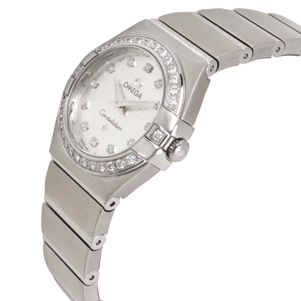 

Omega Silver Stainless Steel Diamond Constellation