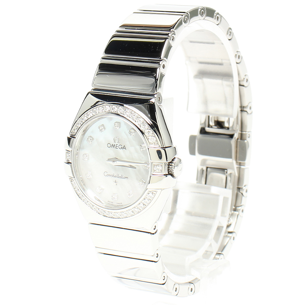 

Omega MOP Diamond and Stainless Steel Constellation Quartz, White