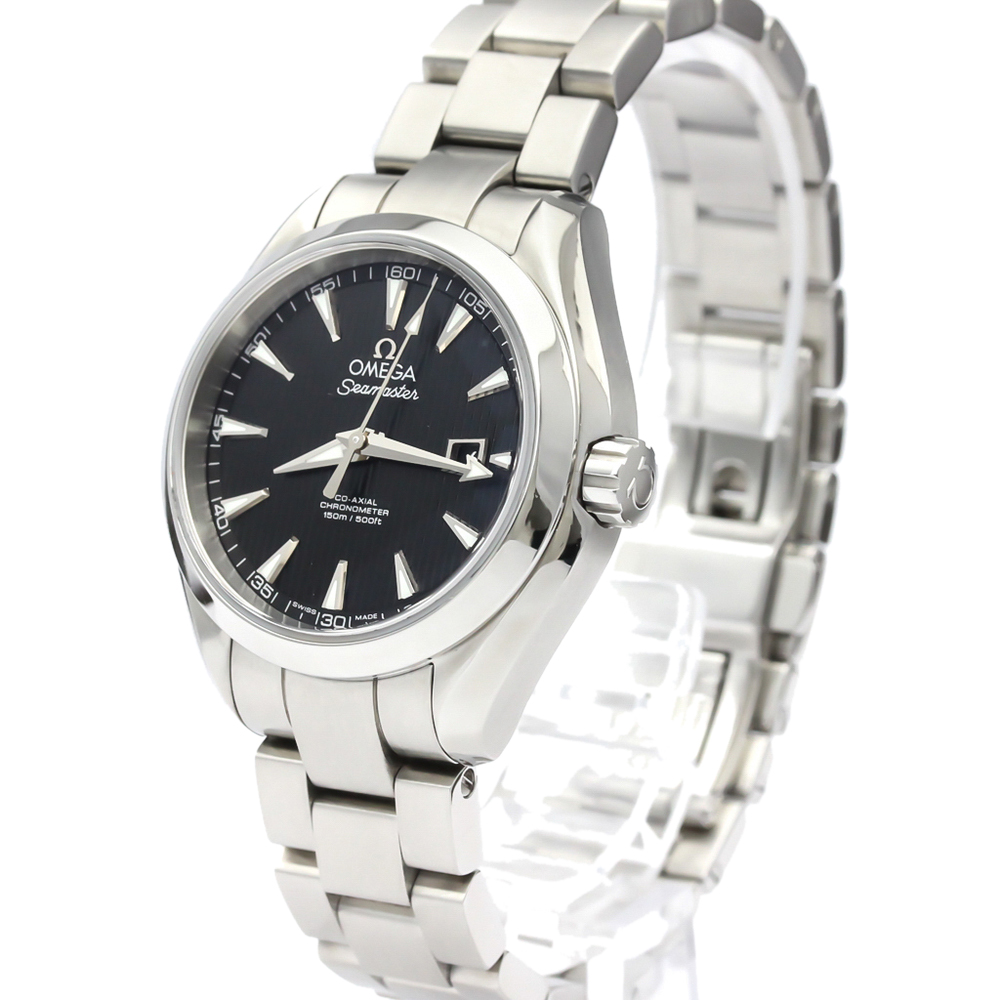 

Omega Black Stainless Steel Seamaster Aqua Terra