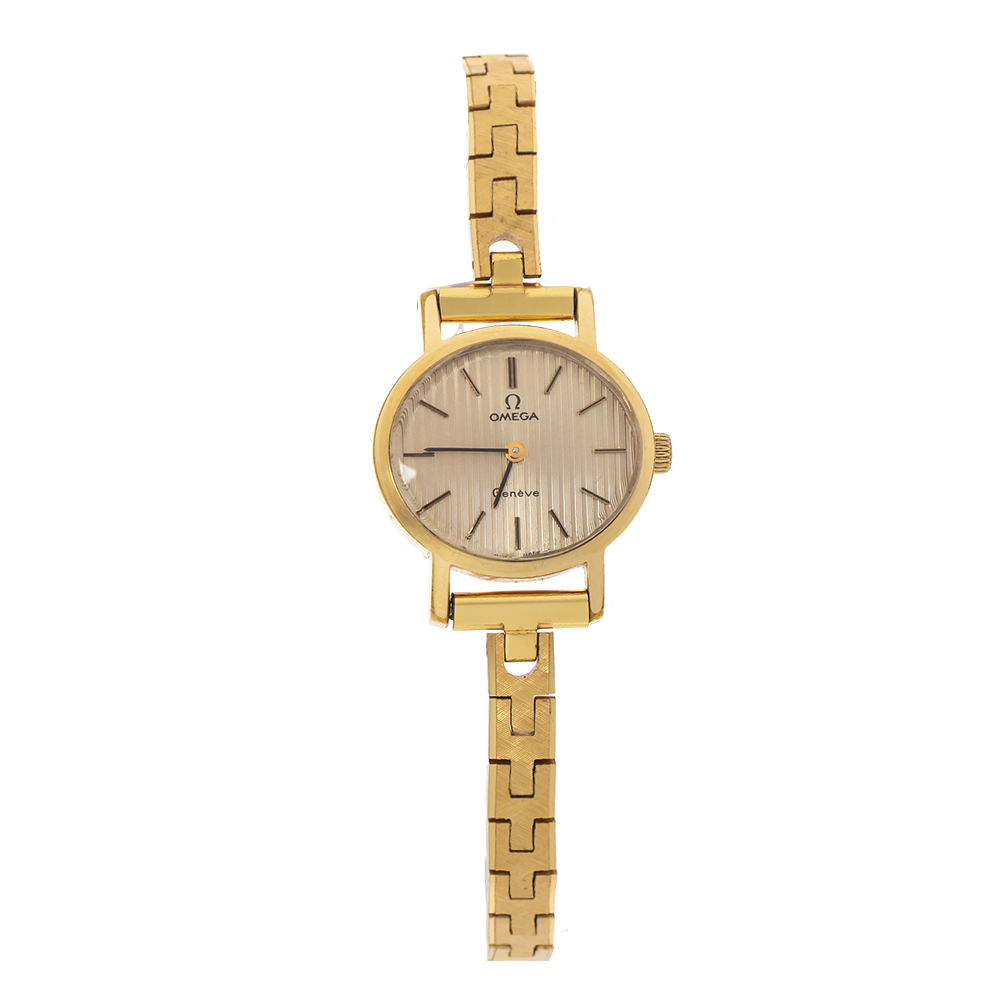 Omega Gold Plated Vintage 5110412 Women's Wristwatch 23 mm