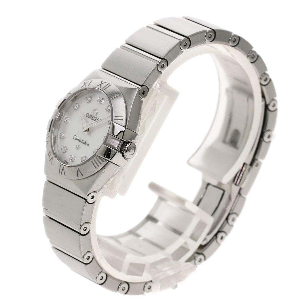 

Omega MOP Diamonds Stainless Steel Constellation Quartz Women's Wristwatch, White