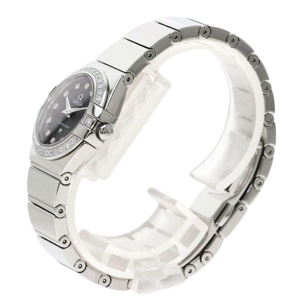 

Omega Black Diamonds Stainless Steel Constellation Quartz Women's Wristwatch