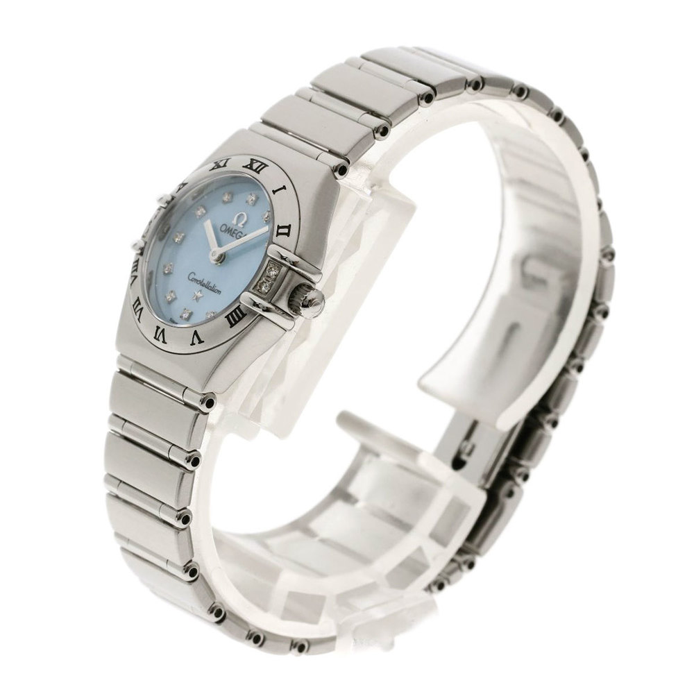 

Omega Blue MOP Diamonds Stainless Steel Constellation Women's Wristwatch