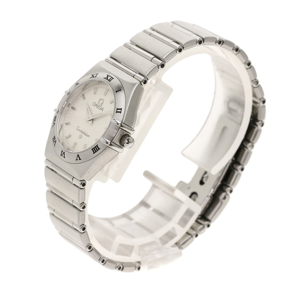 

Omega White Stainless Steel Constellation Quartz Women's Wristwatch
