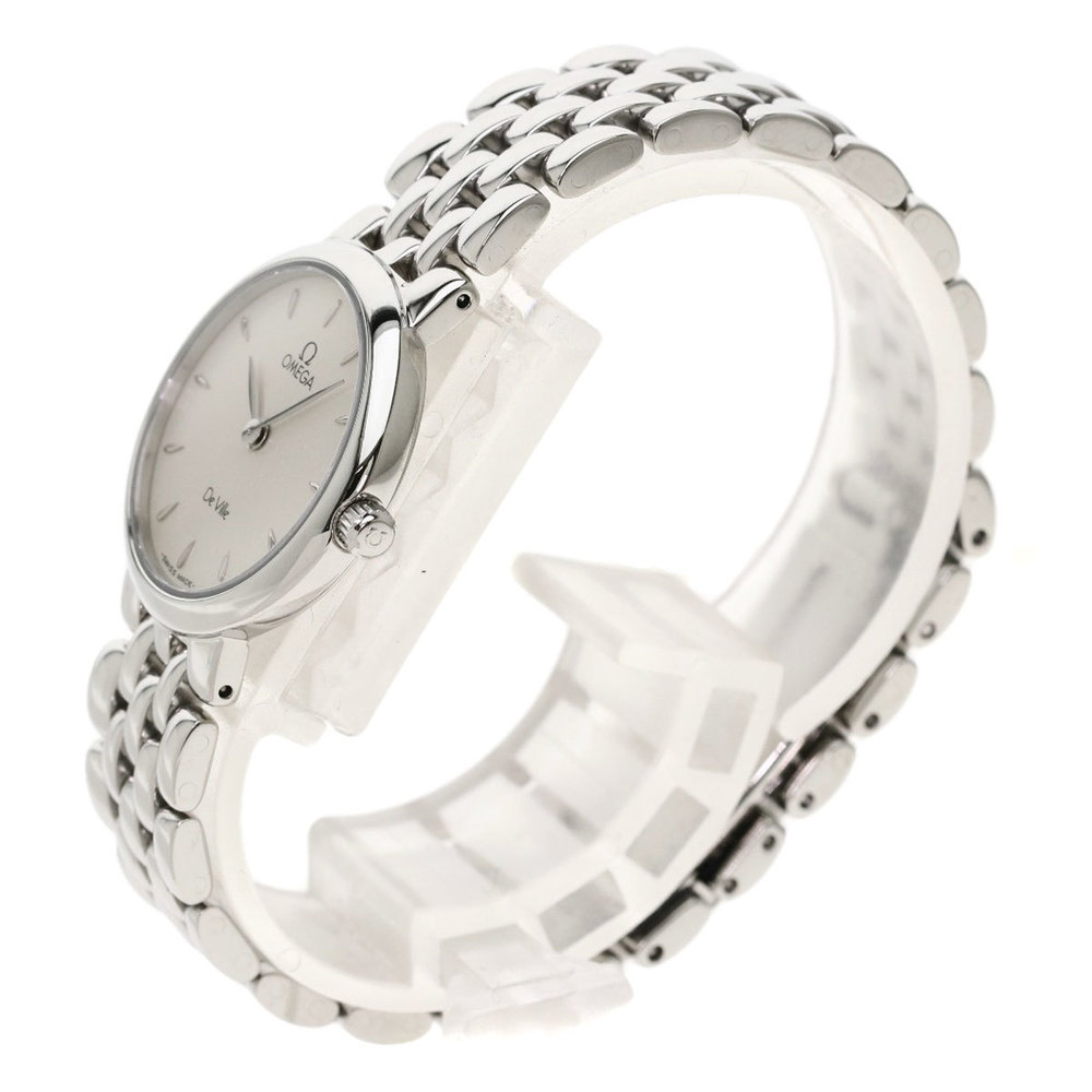 

Omega White Stainless Steel De Ville Quartz Women's Wristwatch