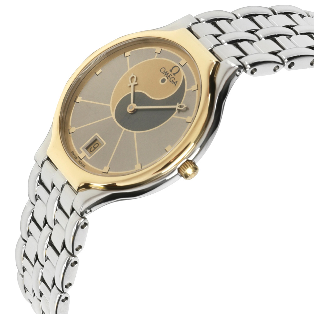 

Omega Gray Gold Tone Stainless Steel Symbol