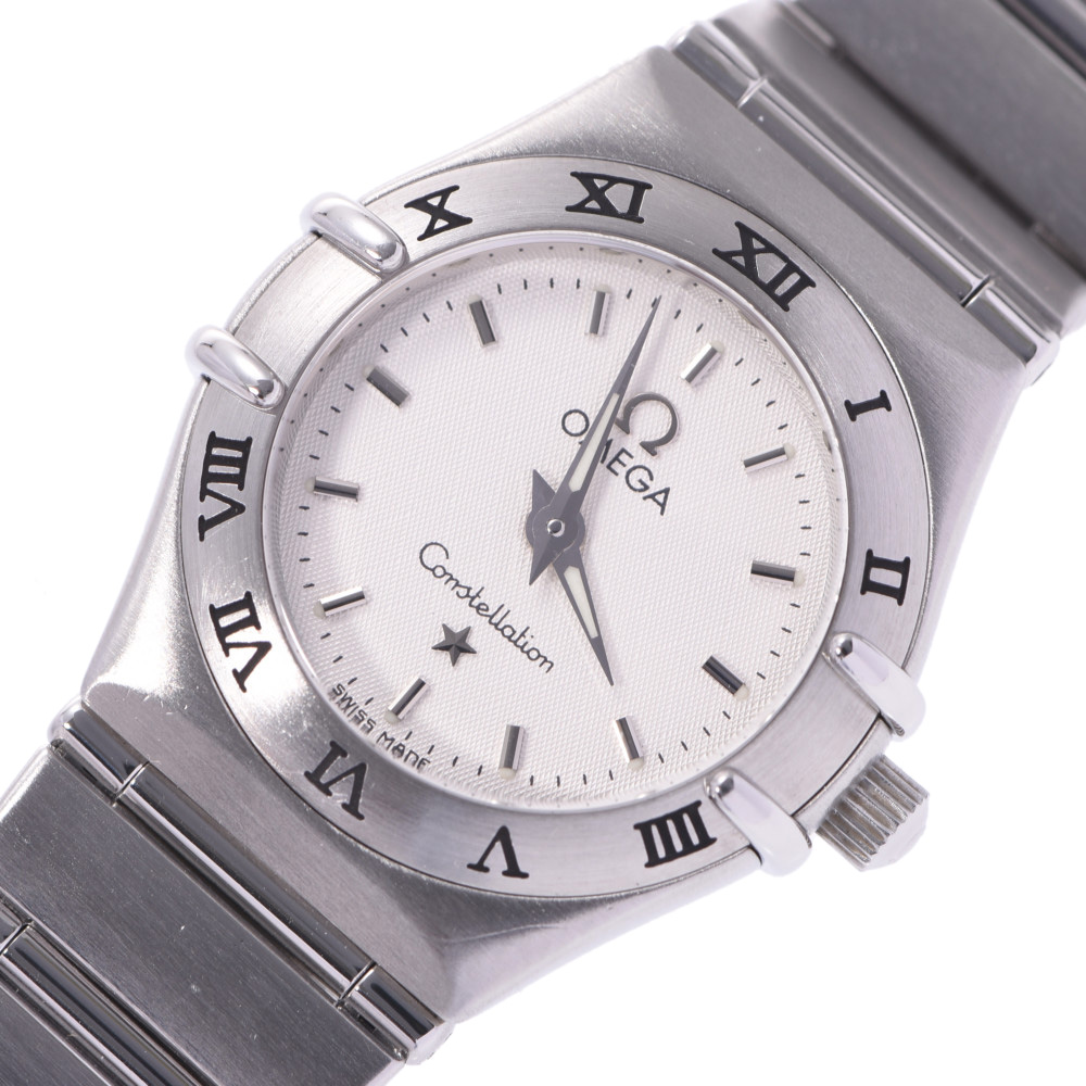 

Omega White Stainless Steel Constellation Quartz Women's Wristwatch
