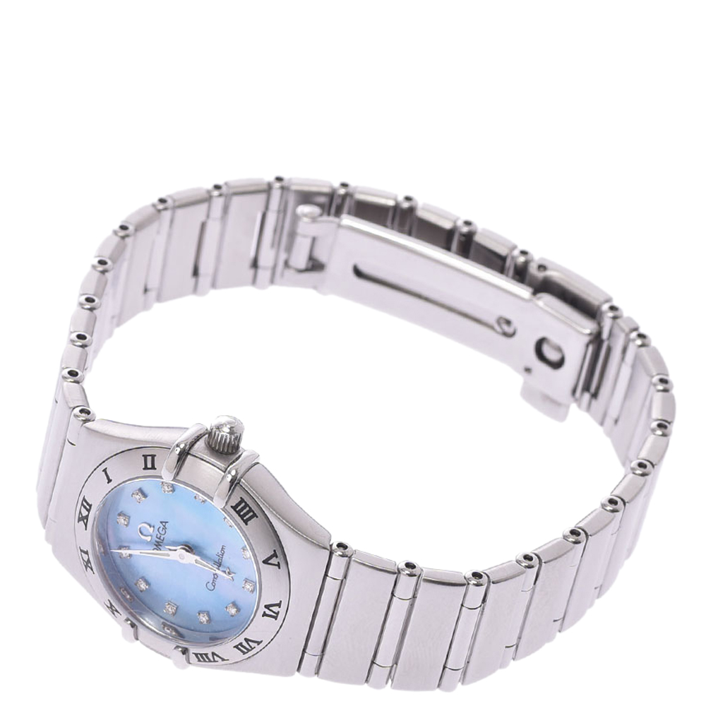

Omega Blue MOP Diamonds Stainless Steel Mini Constellation