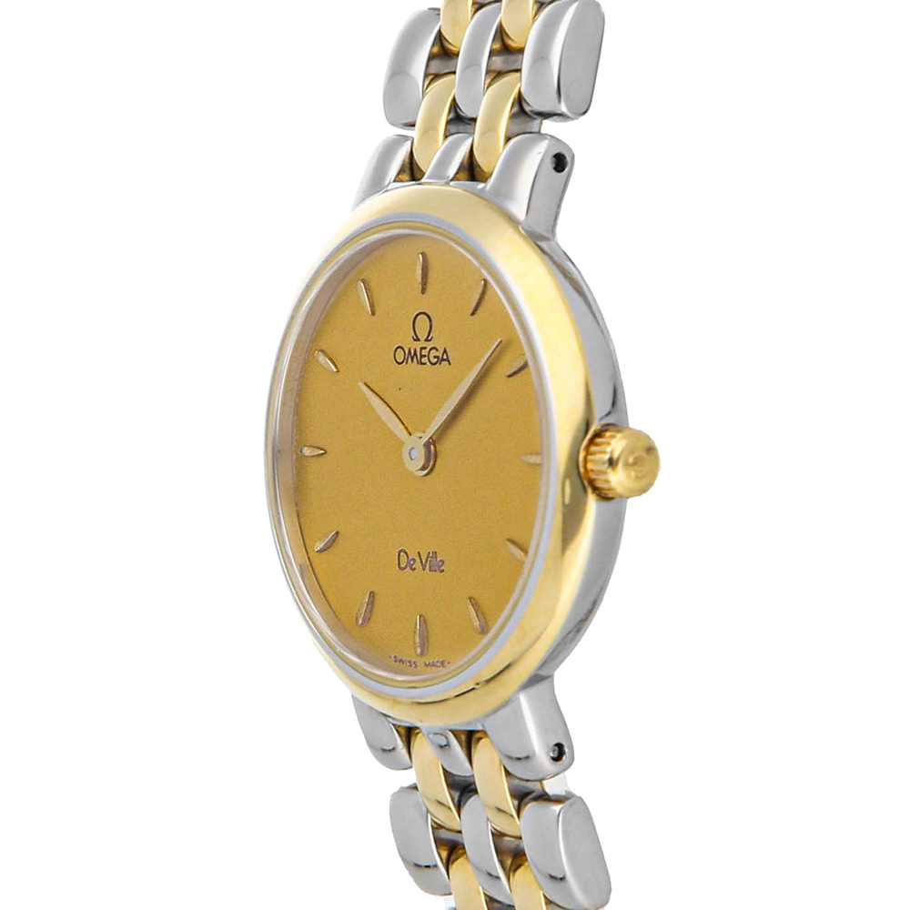 

Omega Champagne Gold Tone Stainless Steel De Ville Classic