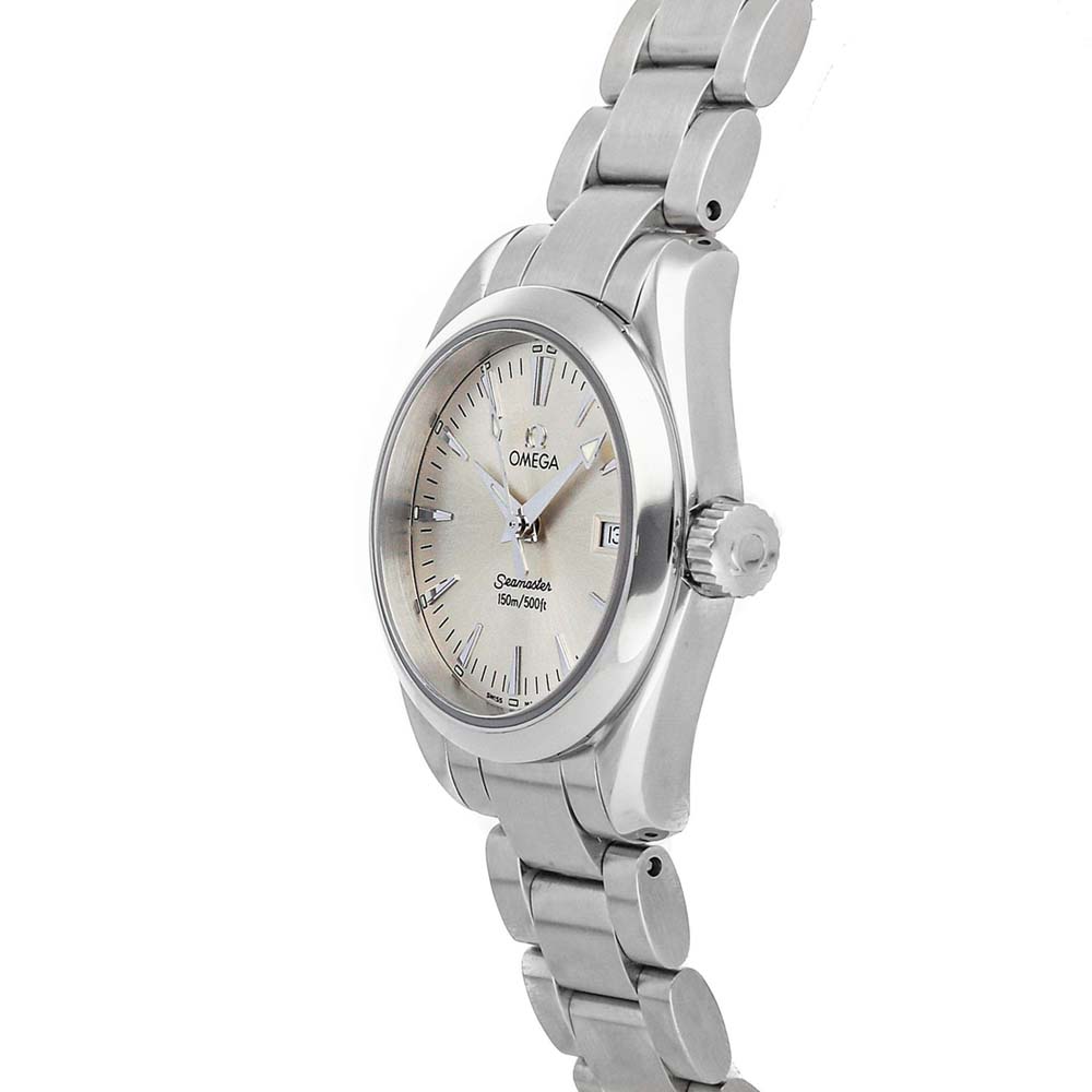 

Omega Silver Stainless Steel Seamaster Aqua Terra