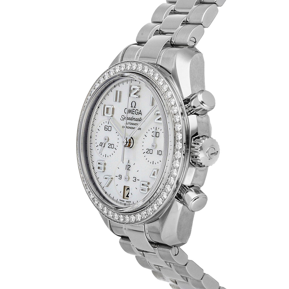 

Omega MOP Diamonds Stainless Steel Speedmaster Chronograph, White