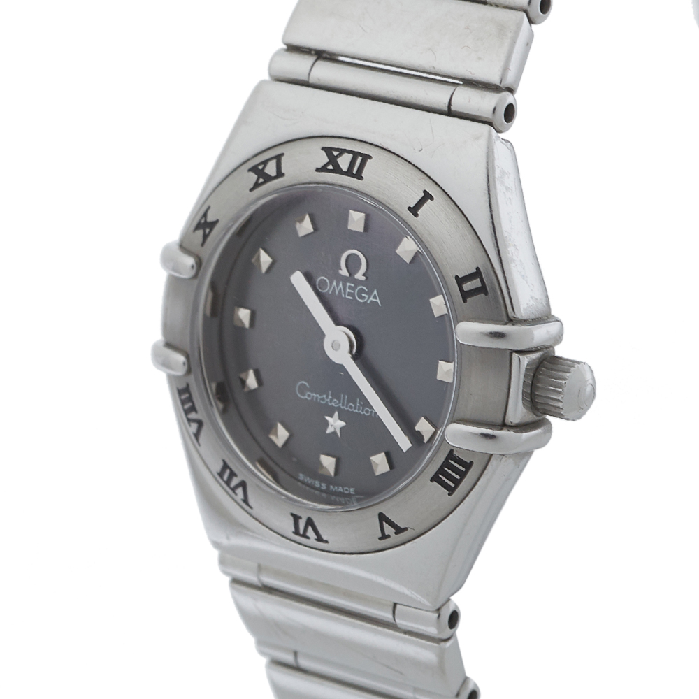 

Omega Gray Stainless Steel Constellation My Choice Mini Women's Wristwatch, Grey