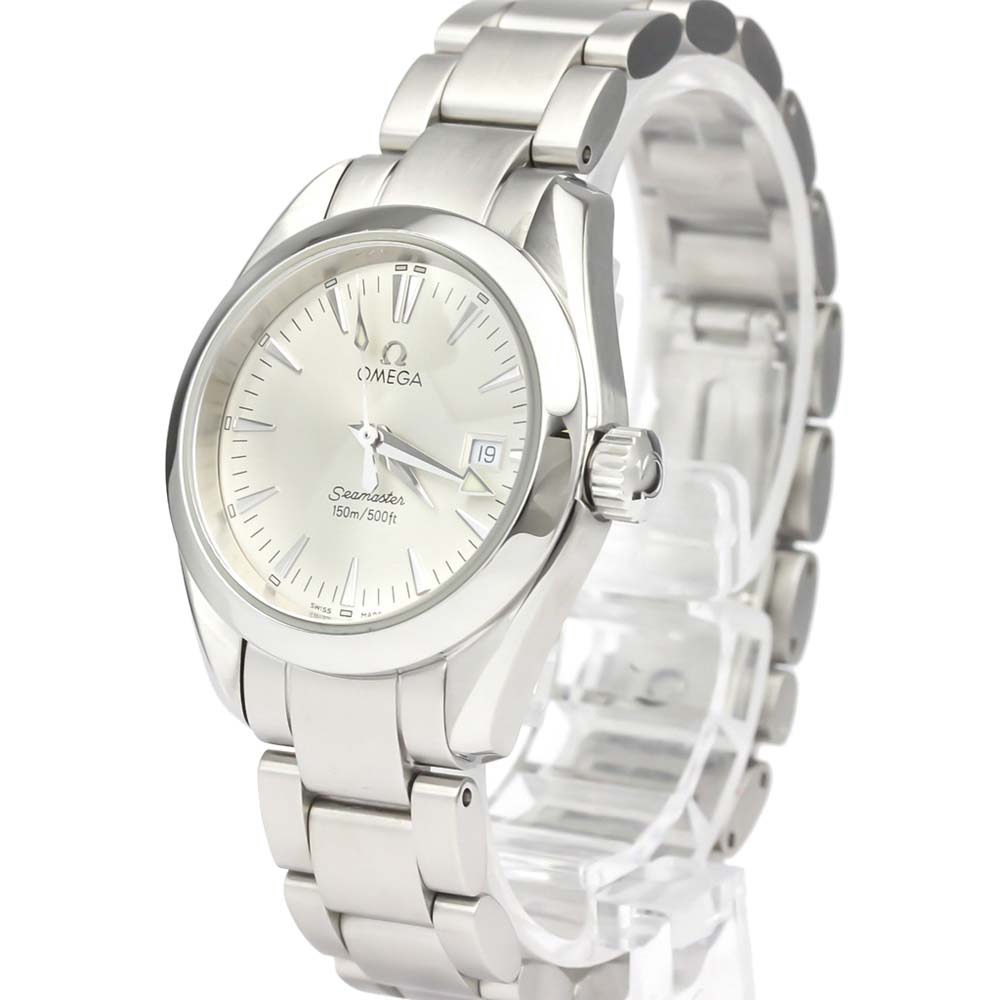 

Omega Silver Stainless Steel Seamaster Aqua Terra 2577.30 Quartz Women's Wristwatch 29 MM