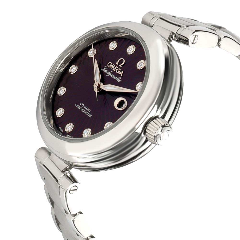 

Omega Purple Stainless Steel Ladymatic 425.30.34.20.60.001 Women's Wristwatch 34 MM