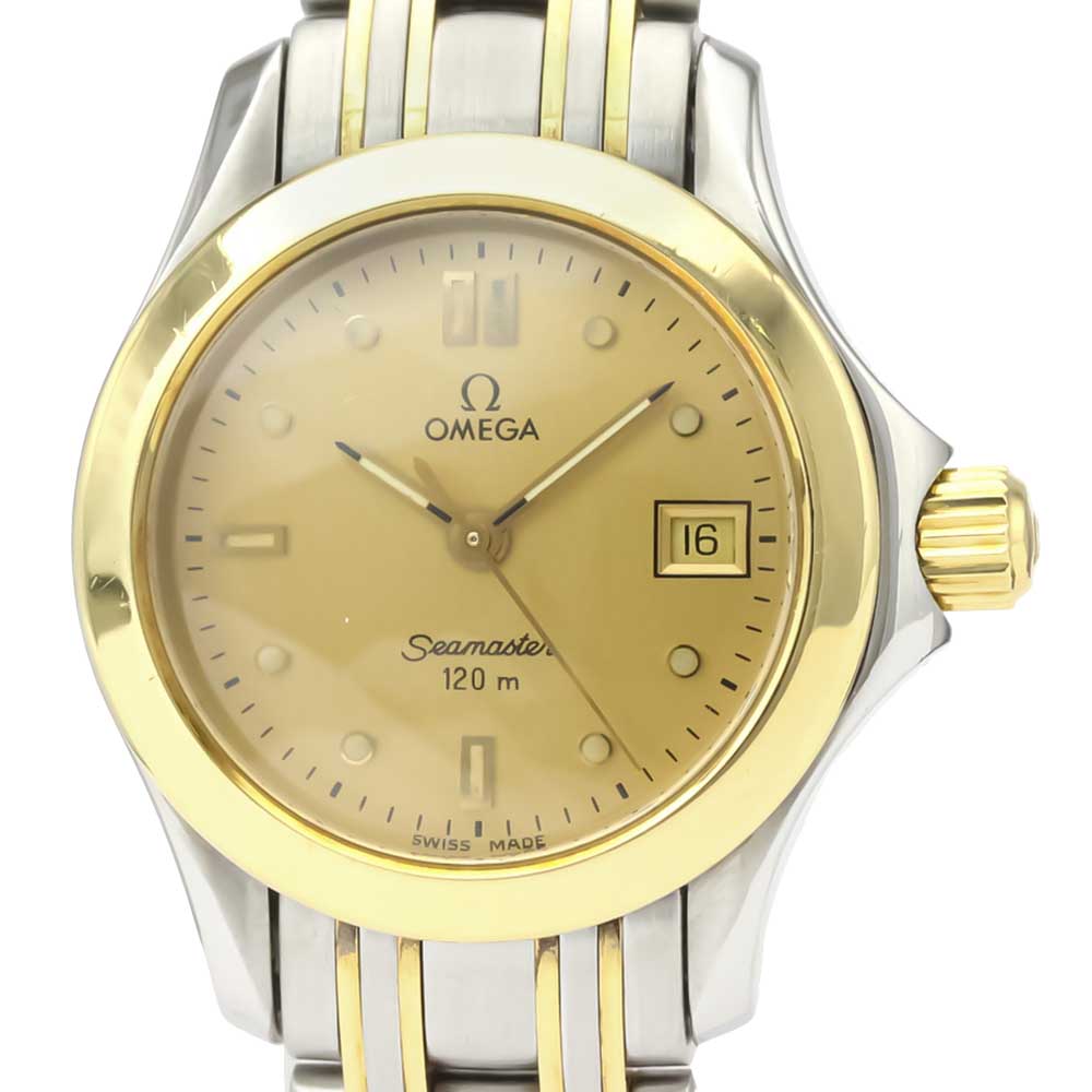 

Omega Stainless Steel Seamaster Quartz Women's Wristwatch 26 MM, Gold