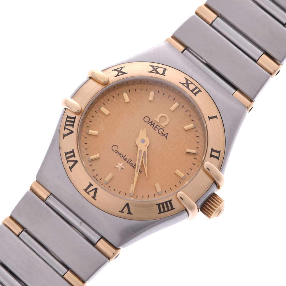 

Omega Champagne 18K Yellow Gold And Stainless Steel Constellation 1262.10 Quartz Women's Wristwatch 22 MM
