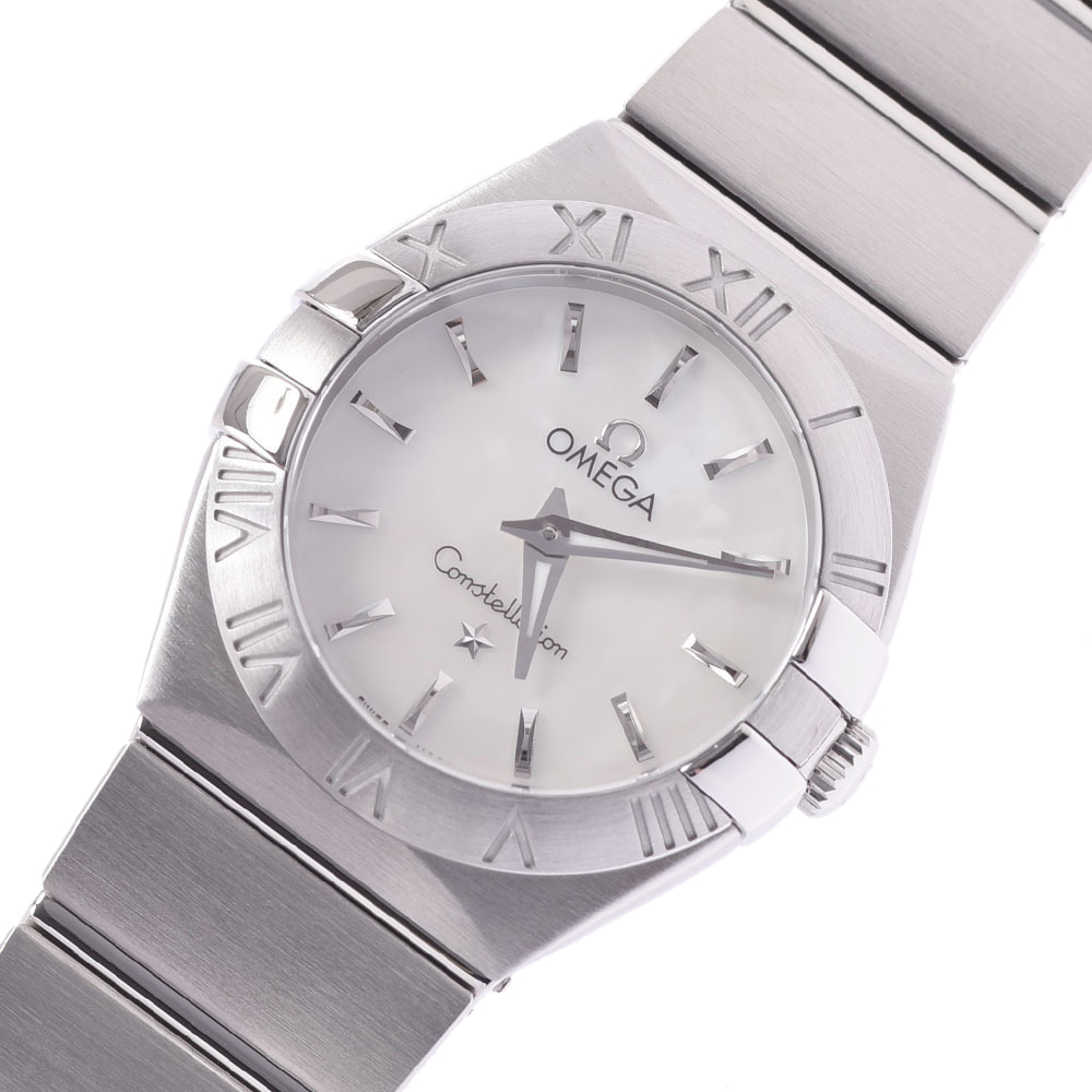 

Omega MOP Stainless Steel Constellation 123.10.24.60.05.001 Quartz Women's Wristwatch 24 MM, White