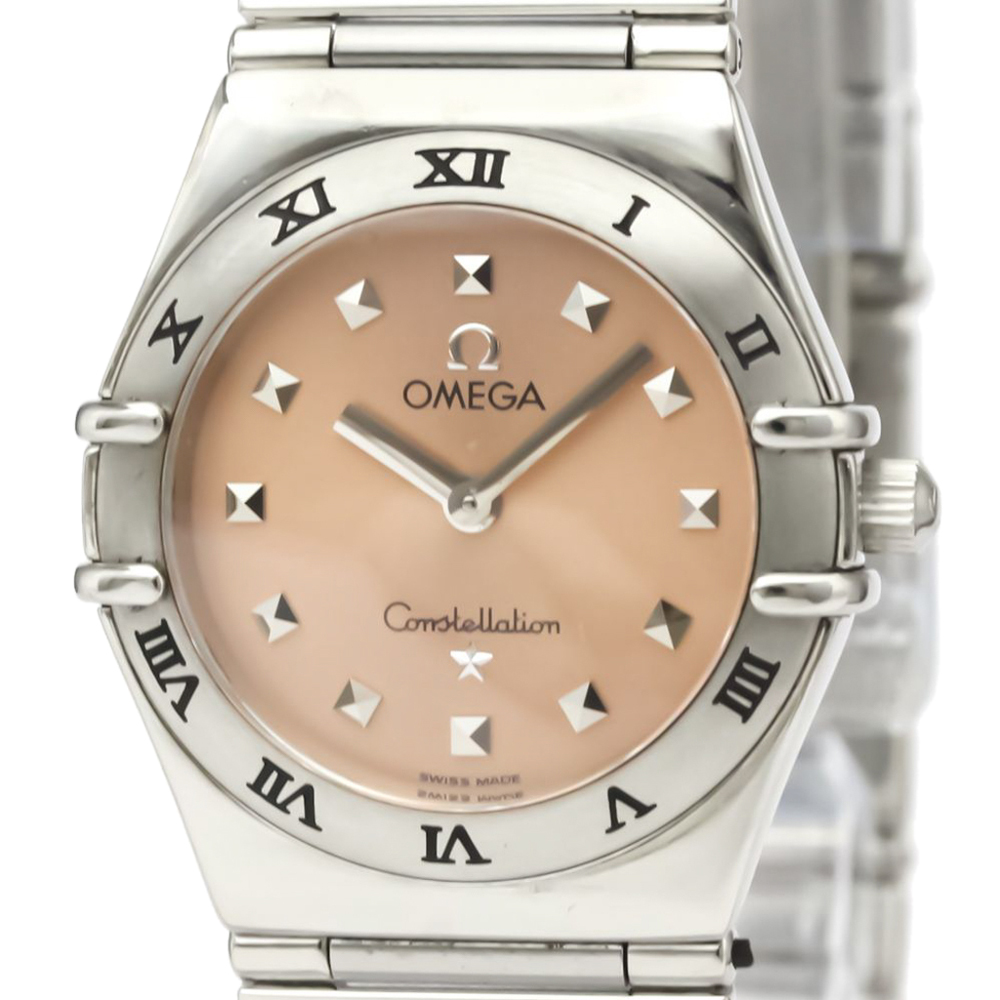 

Omega Salmon Stainless Steel My Choice Constellation 1571.61 Quartz Women's Wristwatch 25 MM, Pink