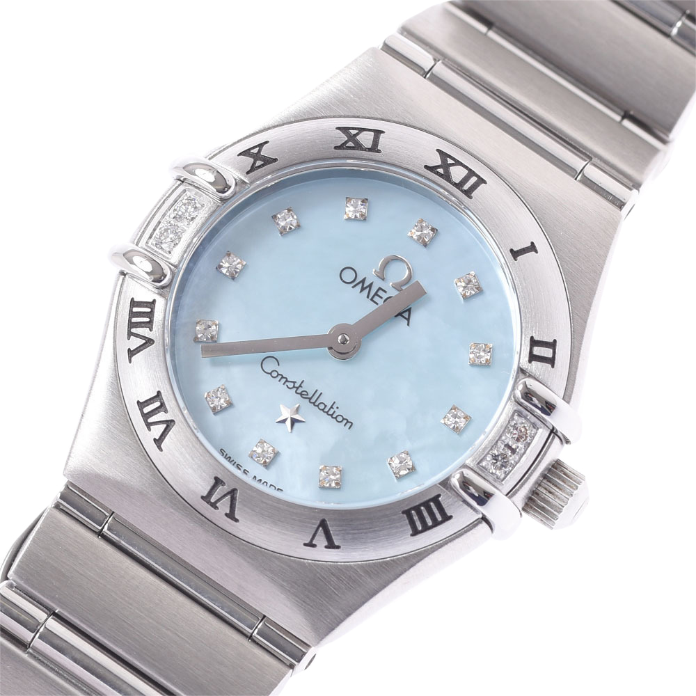 

Omega Blue MOP Stainless Steel Constellation 1567.86 Quartz Women's Wristwatch 22 MM