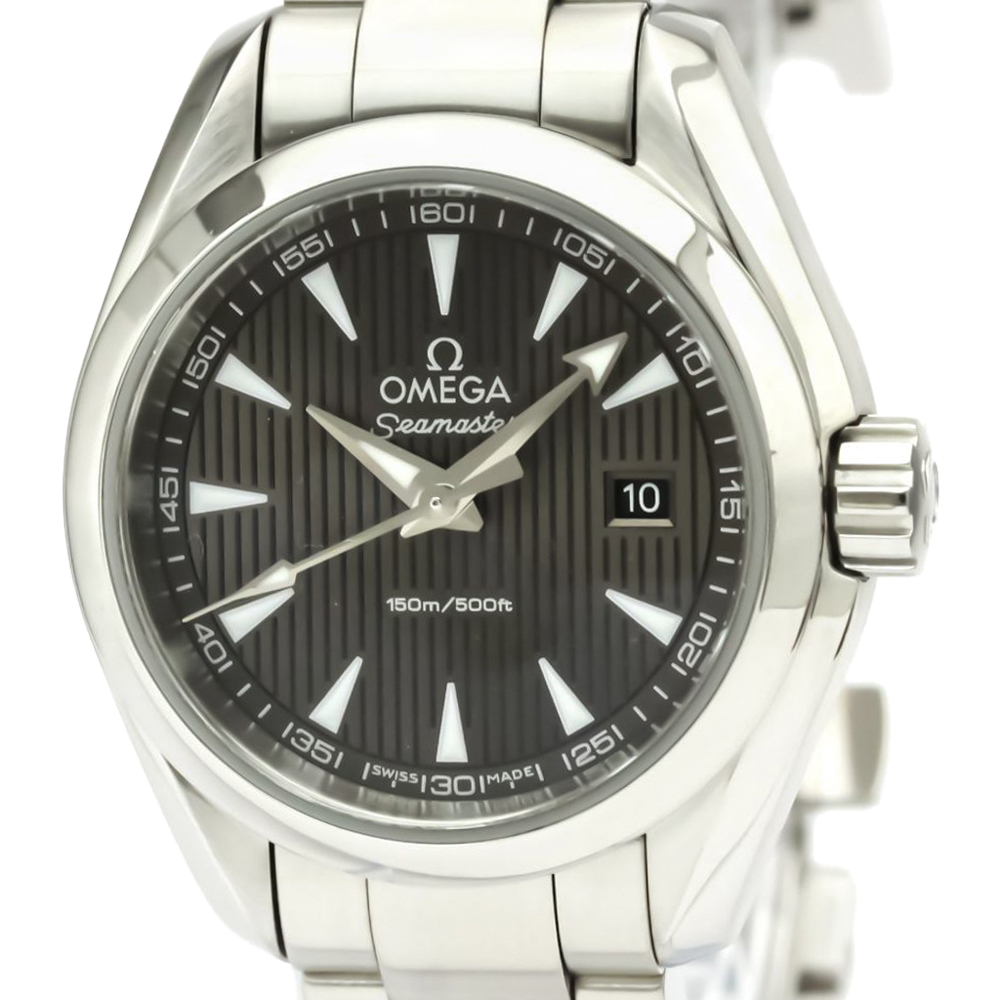 

Omega Black Stainless Steel Seamaster Aqua Terra 231.10.30.60.06.001 Women's Wristwatch 30 MM