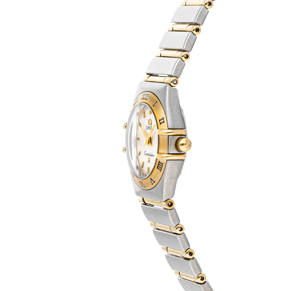 

Omega Silver 18K Yellow Gold Stainless Steel Constellation 1262.30.00 Women's Wristwatch