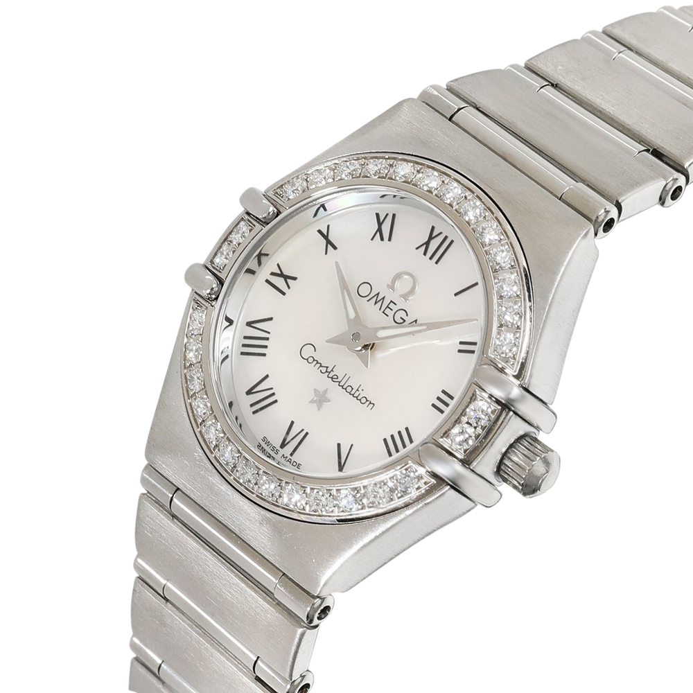 

Omega White Diamond Stainless Steel Constellation 1466.61.00 Women's Wristwatch