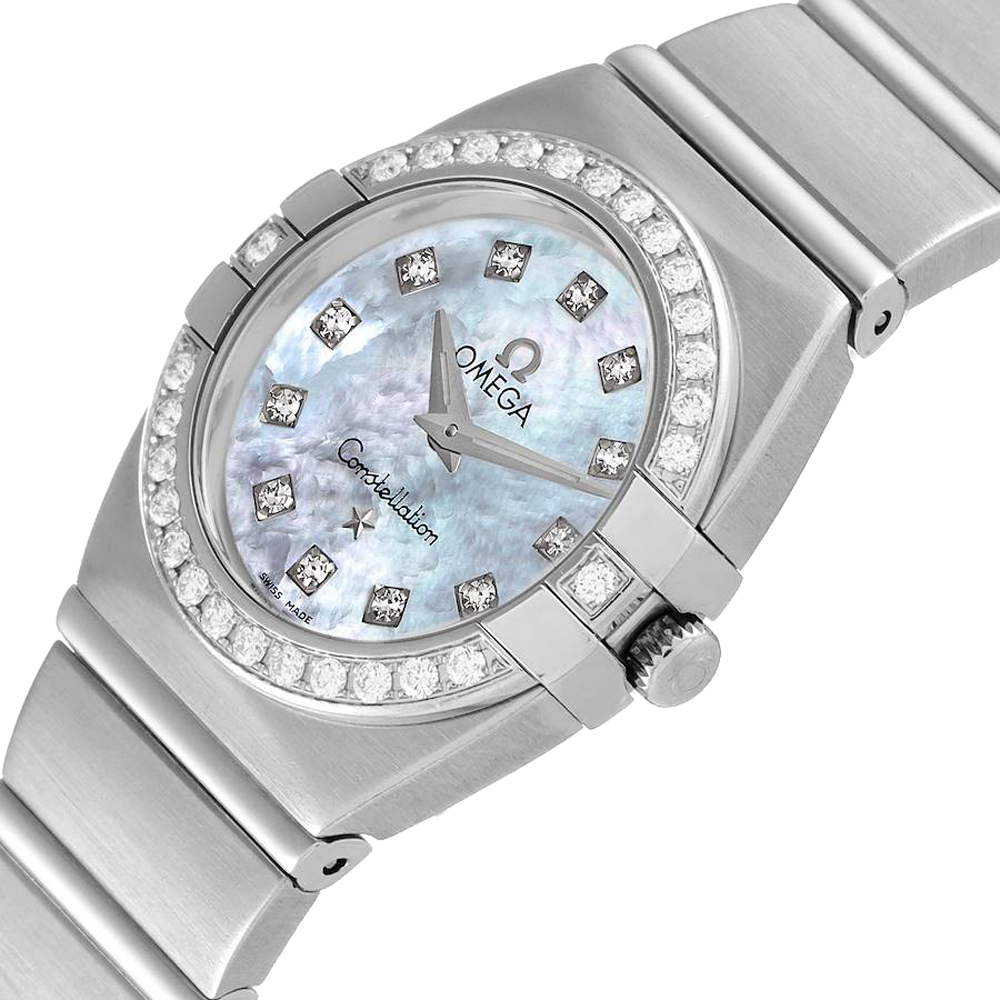 

Omega MOP Stainless Steel Diamond Constellation 1589.75.00 Women's Wristwatch, White