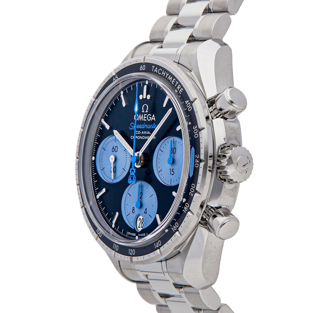 

Omega Blue Stainless Steel Speedmaster Chronograph Orbis Edition 324.30.38.50.03.002 Women's Wristwatch 38 MM