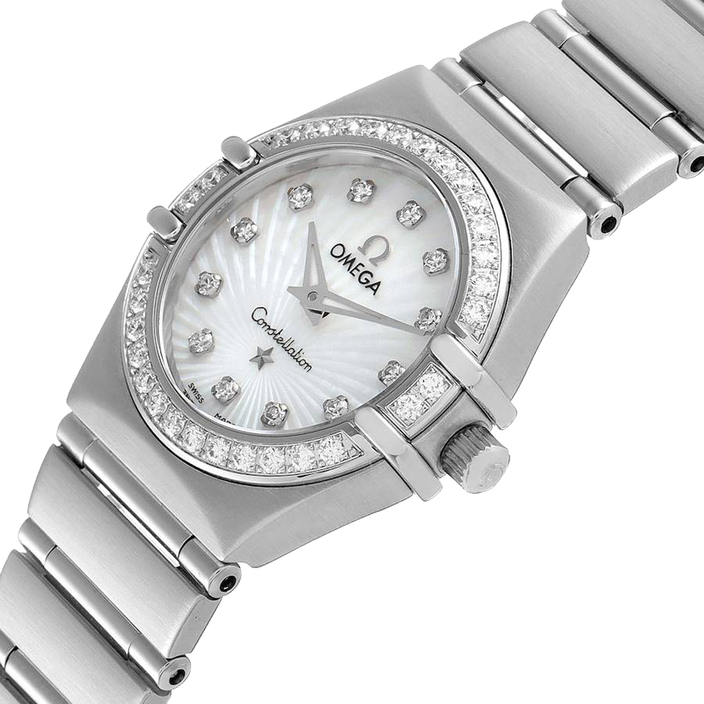 

Omega MOP Diamond Stainless Steel Constellation 160 Anniversary 111.15.23.60.55.001 Women's Wristwatch, White