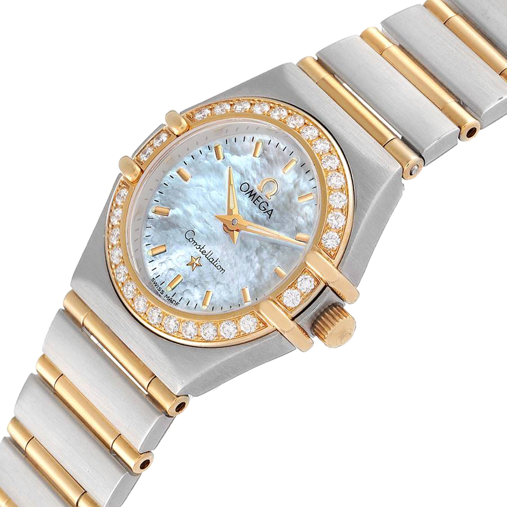 

Omega MOP 18K Yellow Gold Diamond Constellation Stainless Steel 1267.70.00 Women's Wristwatch, White