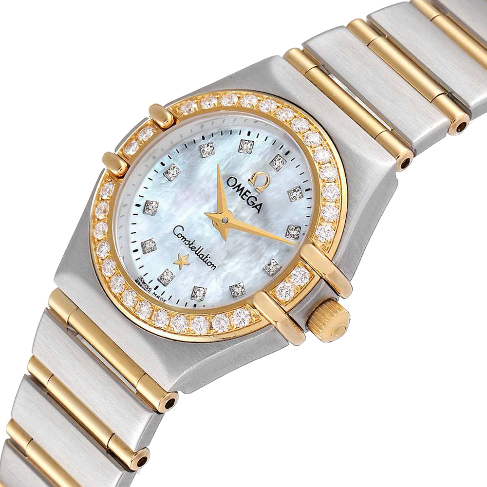 

Omega MOP 18K Yellow Gold Diamond Constellation95 1267.75.00 Women's Wristwatch, White