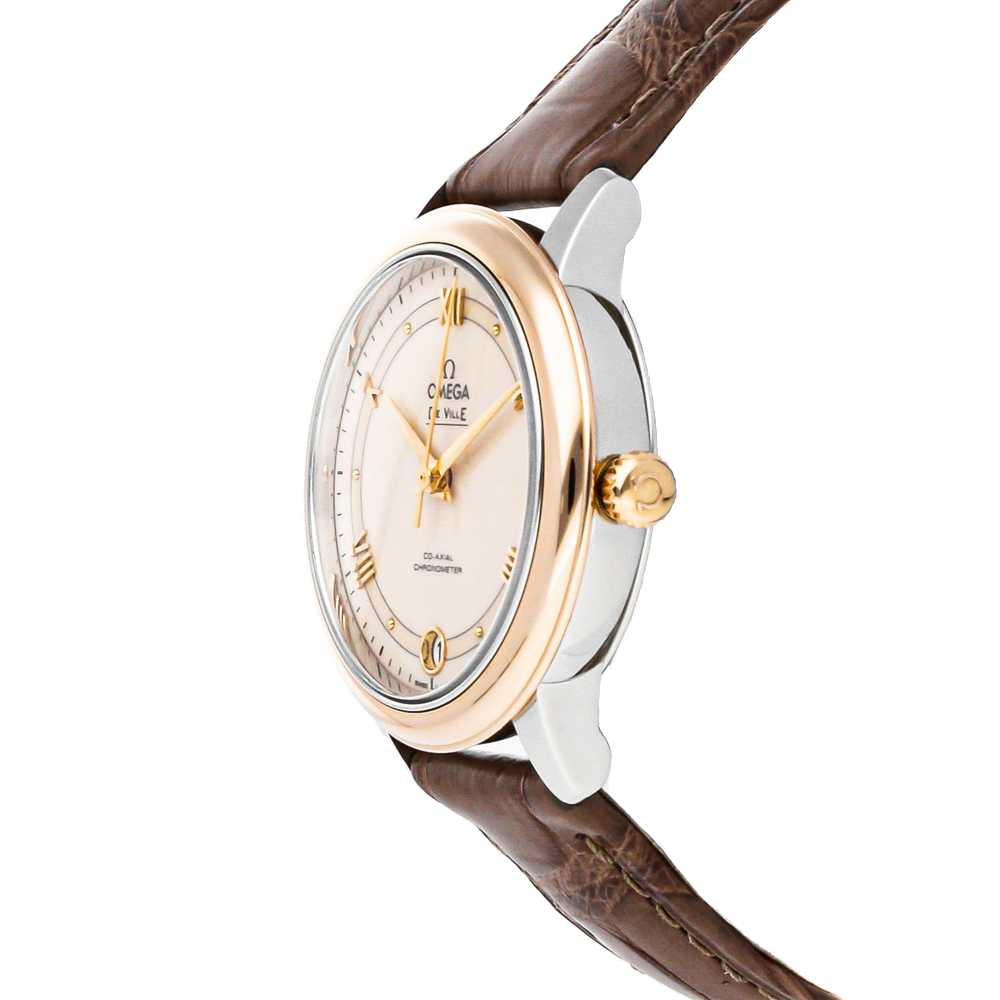 

Omega Beige 18k Rose Gold And Stainless Steel De Ville Prestige 424.23.33.20.09.001 Women's Wristwatch 33 MM