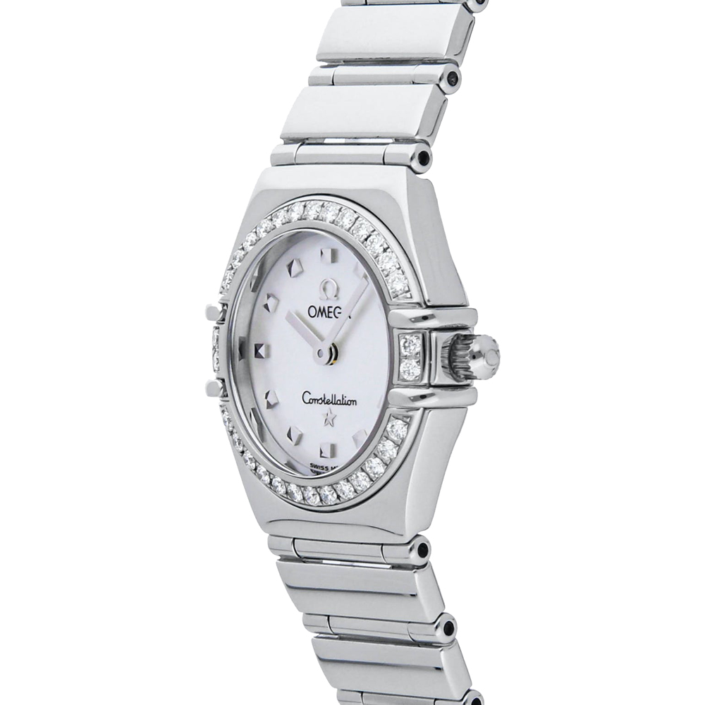 

Omega MOP Diamonds Stainless Steel Constellation "My Choice" 1465.71.00 Women's Wristwatch 22 MM, White