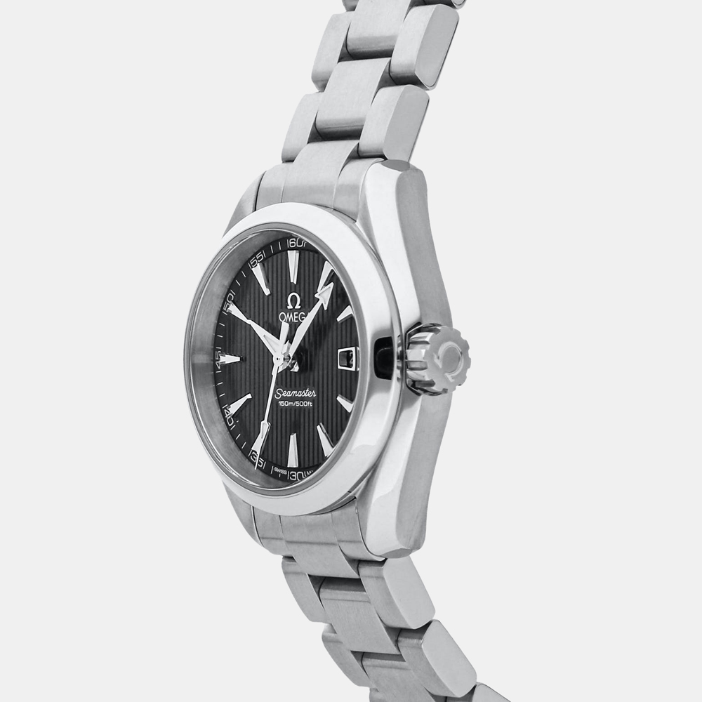 

Omega Black Stainless Steel Seamaster Aqua Terra 150m 231.10.30.61.06.001 Women's Wristwatch 30 MM