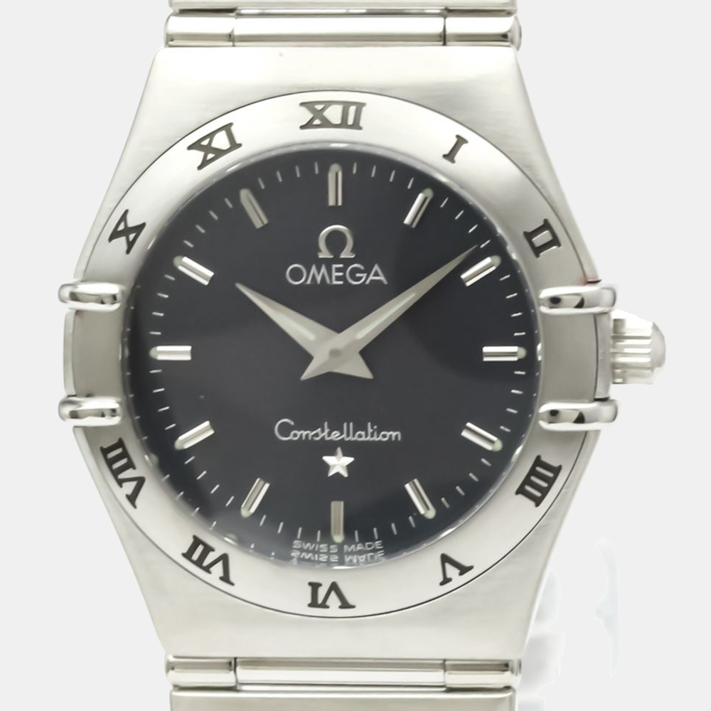 

Omega Grey Stainless Steel Constellation Quartz 1562.40 Women's Wristwatch 22 mm