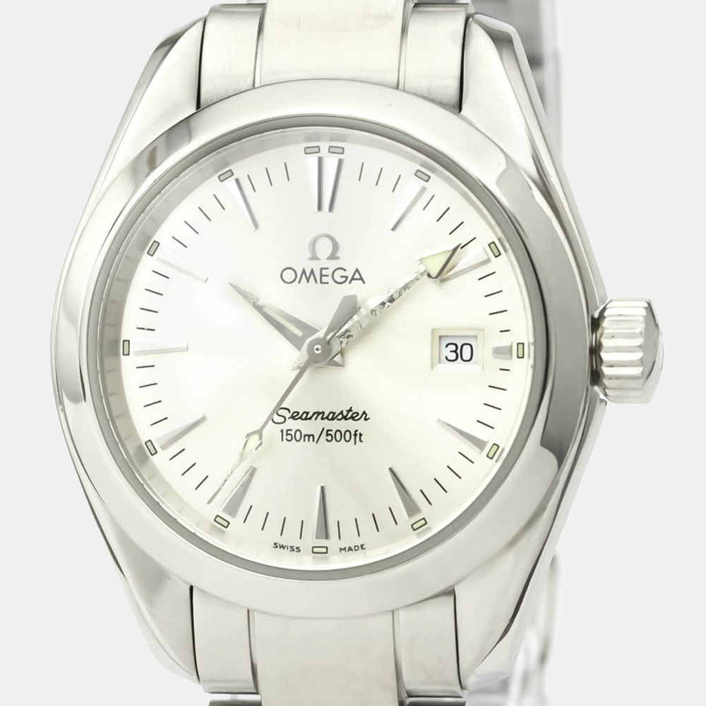 

Omega Silver Stainless Steel Seamaster Aqua Terra 2577.30.00 Women's Wristwatch 29 mm