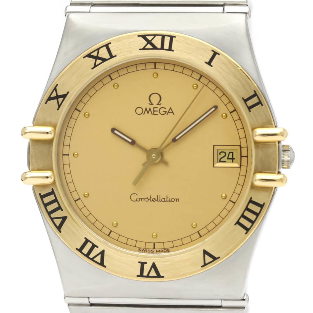 

Omega Champagne 18K Yellow Gold And Stainless Steel Constellation Quartz 396.1070 Women's Wristwatch 33 mm