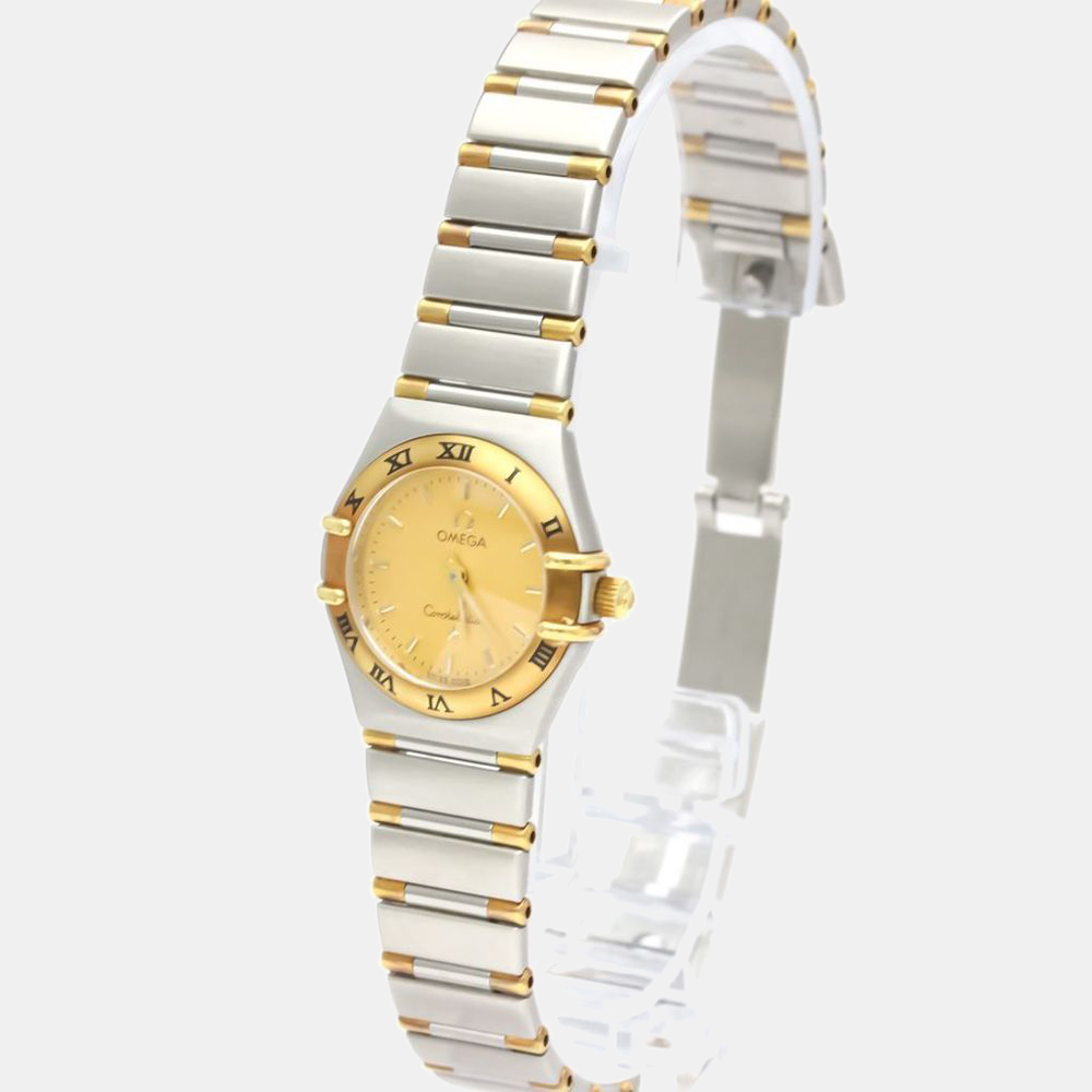 

Omega 18K Yellow Gold And Stainless Steel Constellation 1362.10 Quartz Women's Wristwatch 22.5 mm