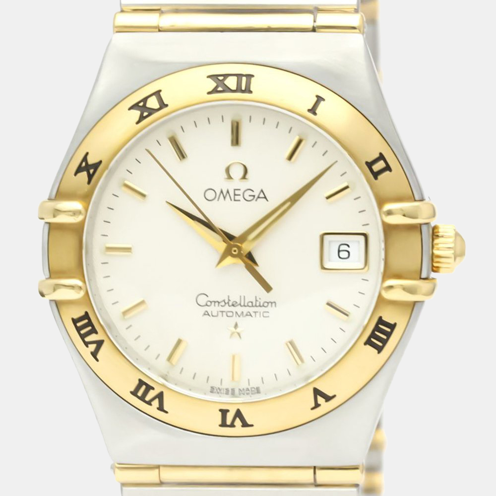 

Omega Silver 18K Yellow Gold And Stainless Steel Constellation Automatic Women's Wristwatch 27 mm