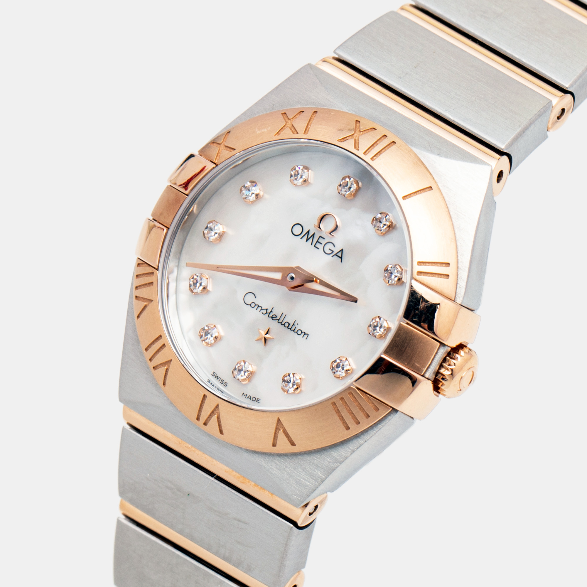 

Omega Mother Of Pearl Diamond, Silver