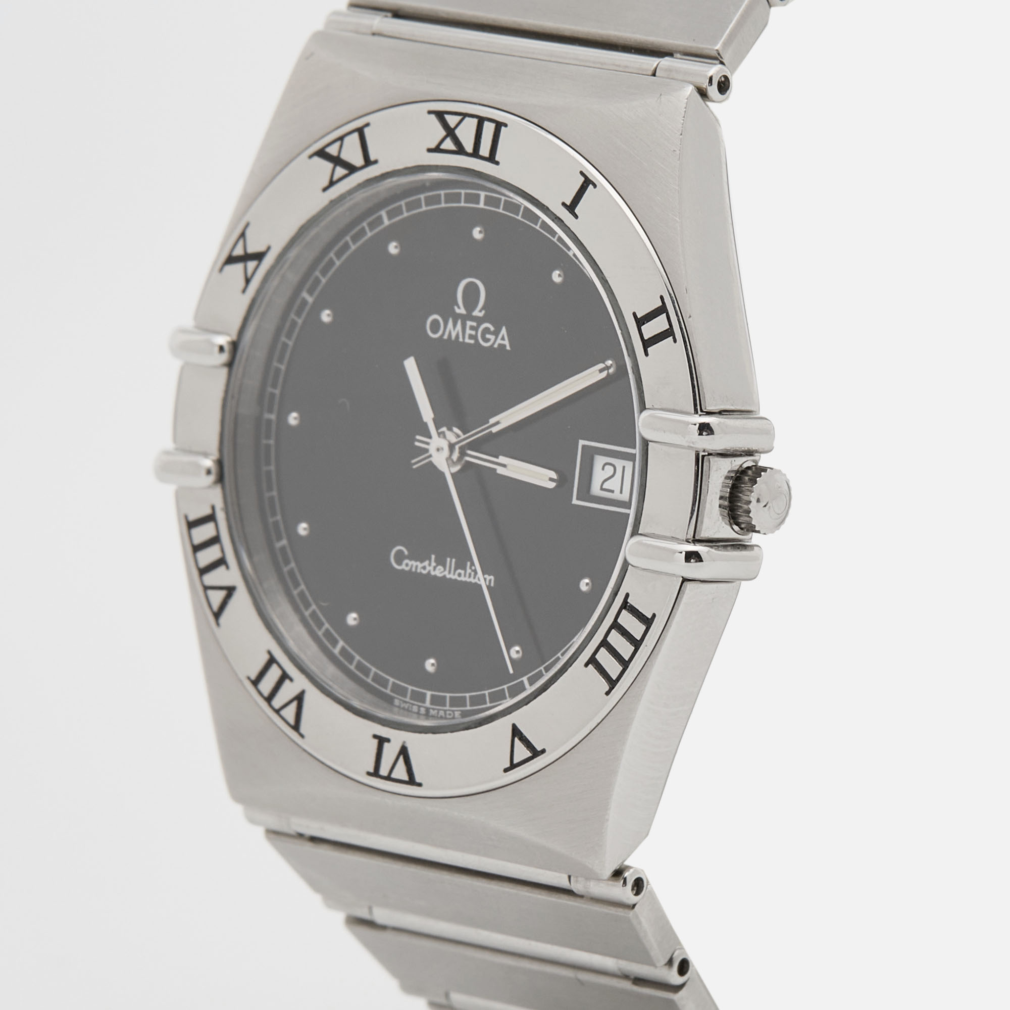 

Omega Black Stainless Steel Vintage Constellation