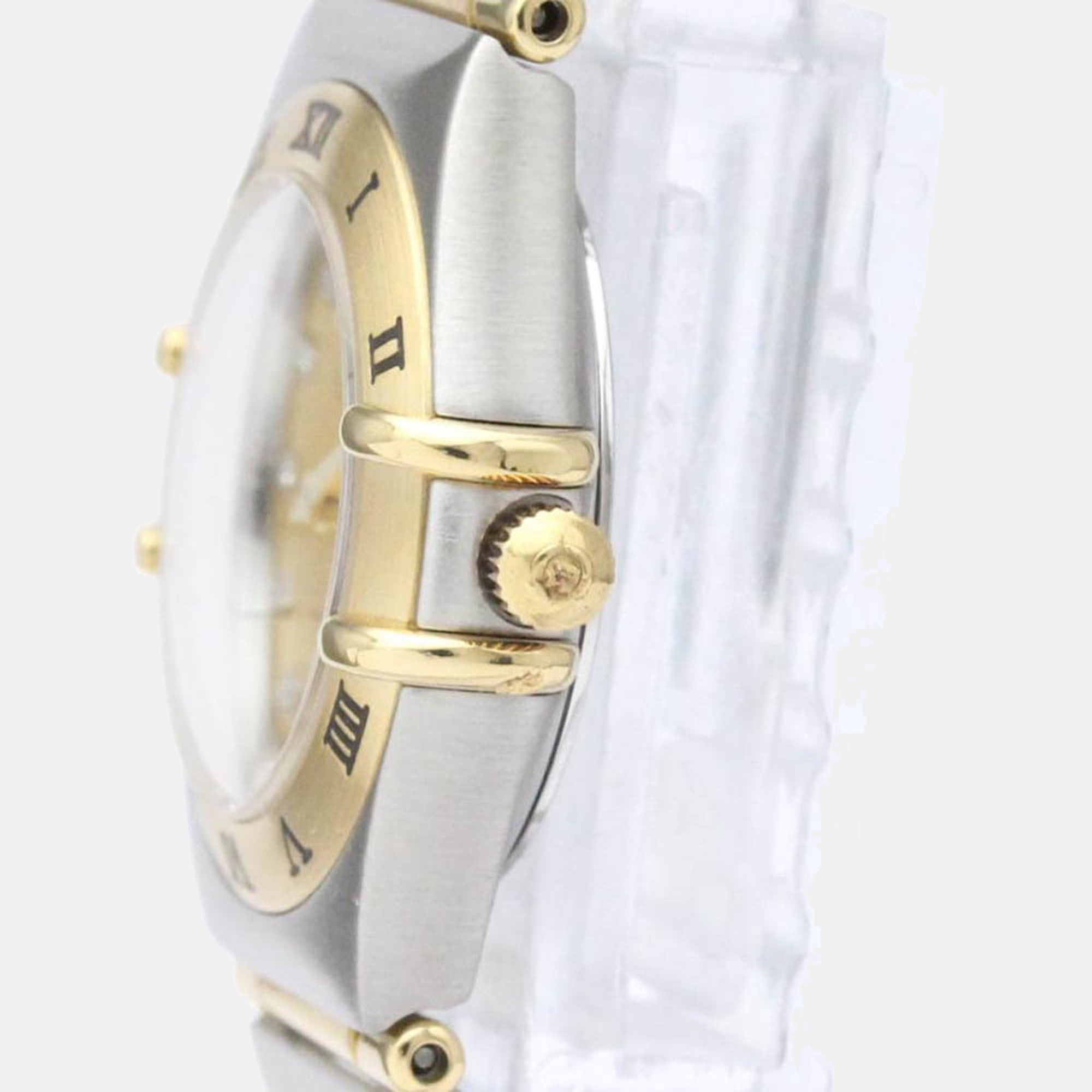 

Omega Gold Diamond 18k Yellow Gold And Stainless Steel Constellation 1262.15 Quartz Women's Wristwatch 22 mm