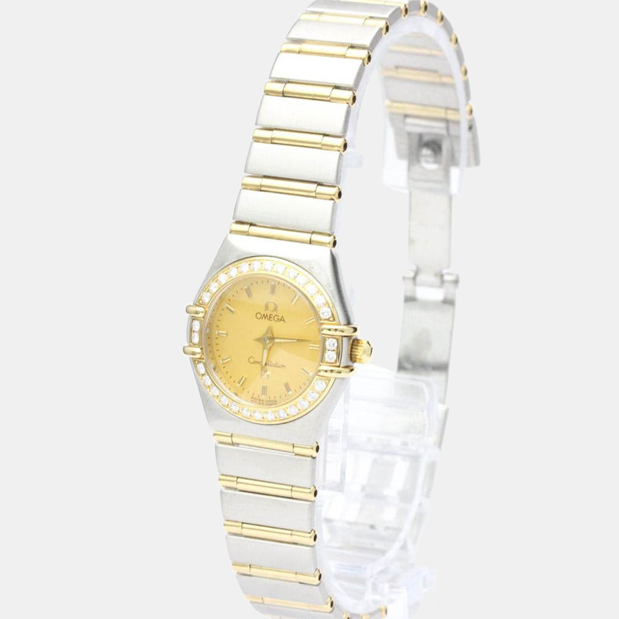 

Omega Gold 18k Yellow Gold And Stainless Steel Constellation 1267.10 Quartz Women's Wristwatch 22 mm