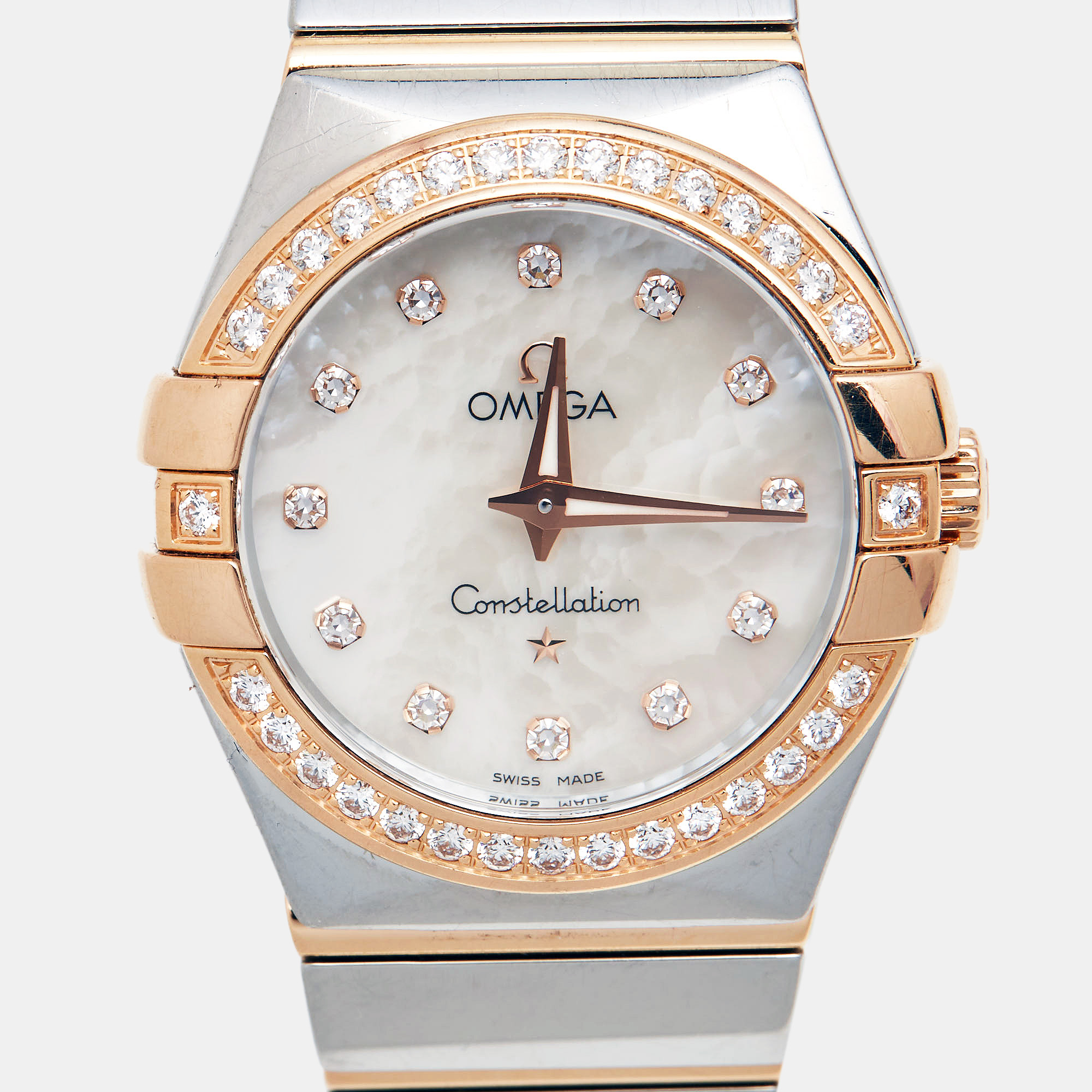 

Omega Mother of Pearl Diamonds, White