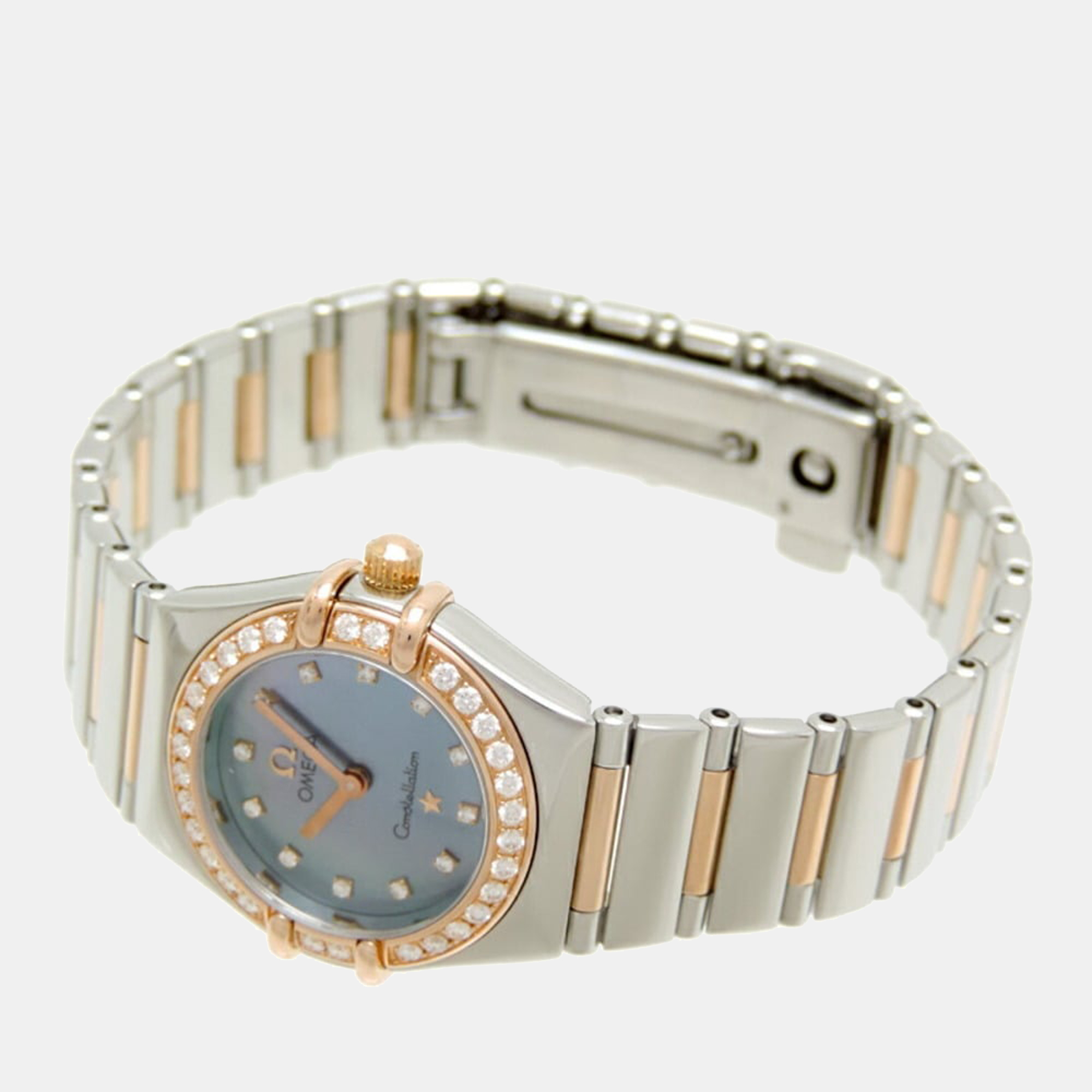 

Omega Blue Diamonds 18K Rose Gold And Stainless Steel My Choice Constellation 1357.77.00 Quartz Women's Wristwatch 23 mm