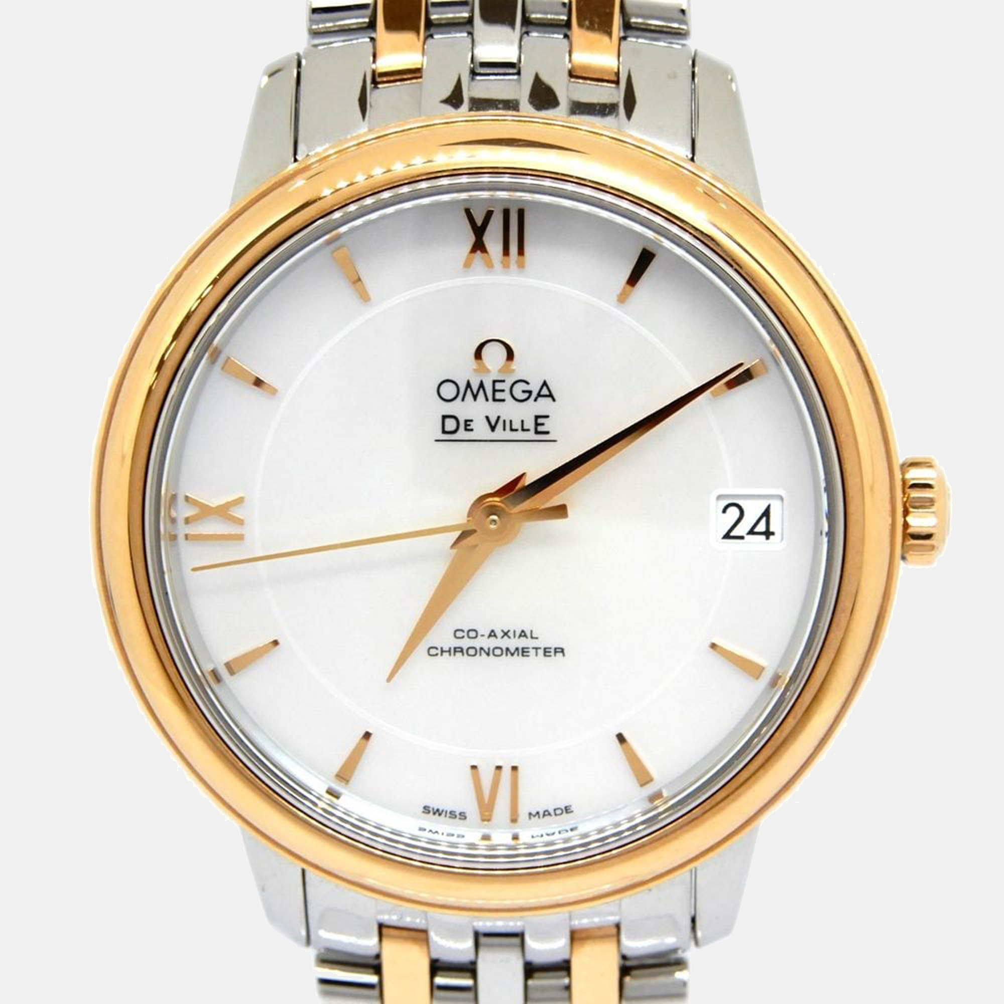 

Omega White 18K Rose Gold And Stainless Steel De Ville Prestige 424.20.33.20.05.002 Women's Wristwatch 32 mm