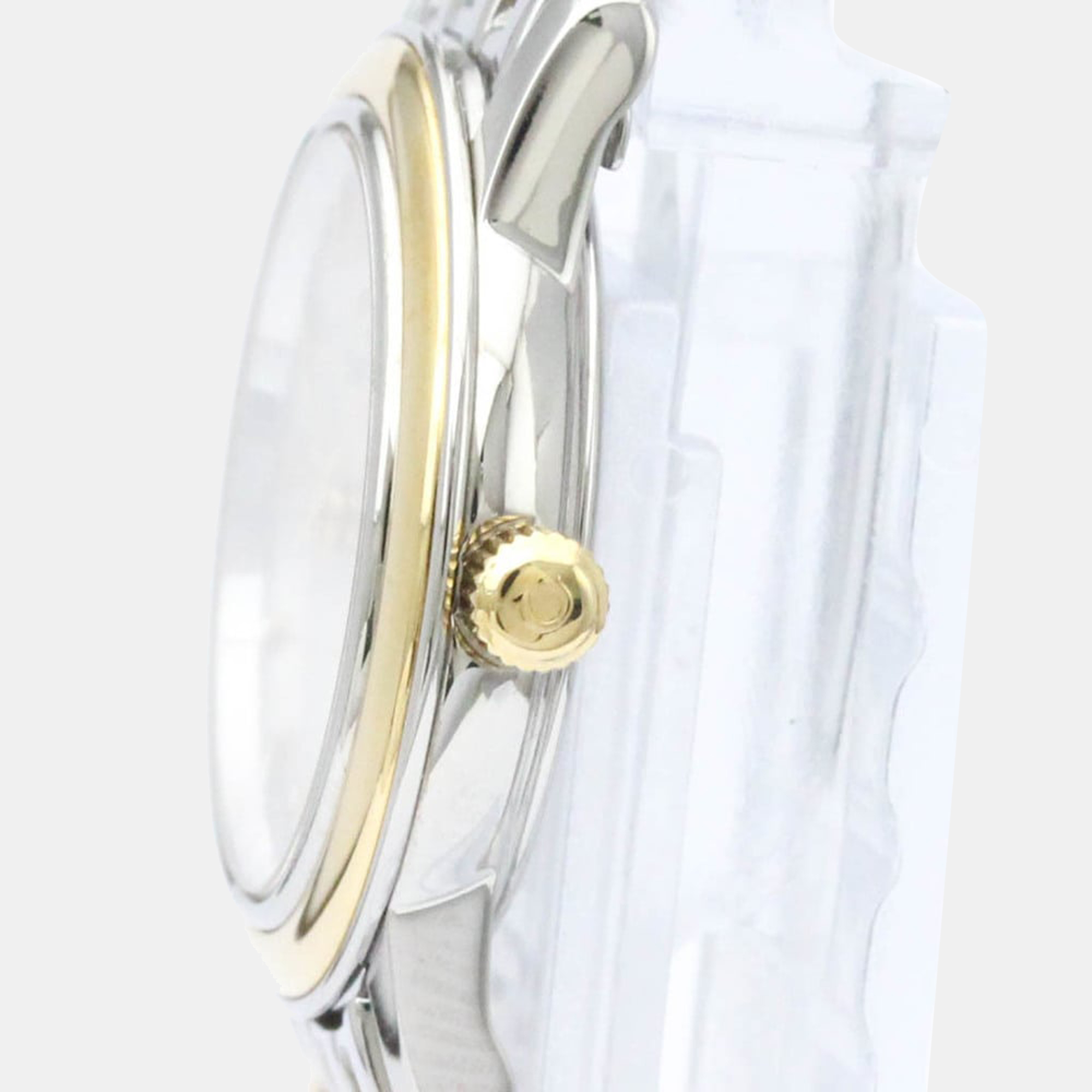 

Omega Silver Yellow Gold Plated Stainless Steel De Ville 4370.31 Quartz Women's Wristwatch 22 mm