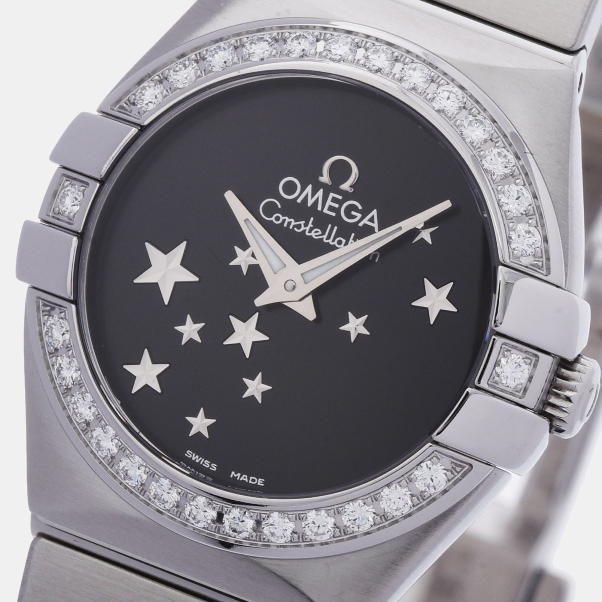 

Omega Black Diamonds Stainless Steel Constellation 123.15.24.60.01.001 Women's Wristwatch 24 mm