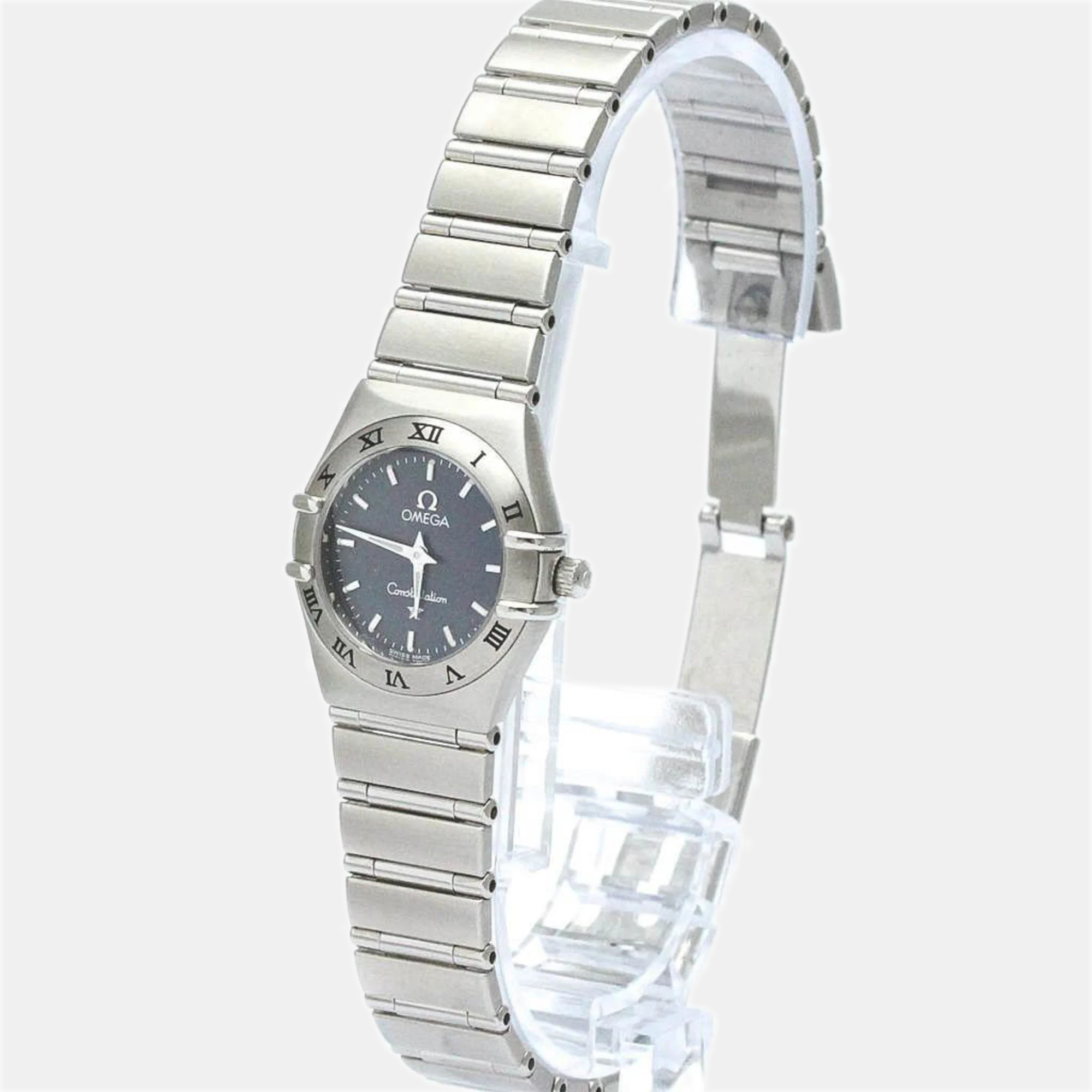 

Omega Grey Stainless Steel Constellation 1562.40 Quartz Women's Wristwatch 22 mm